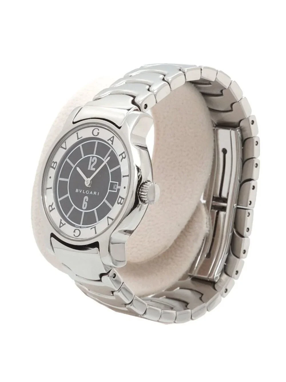 Bvlgari Solotempo Watch Date Black Quartz Solo Tempo